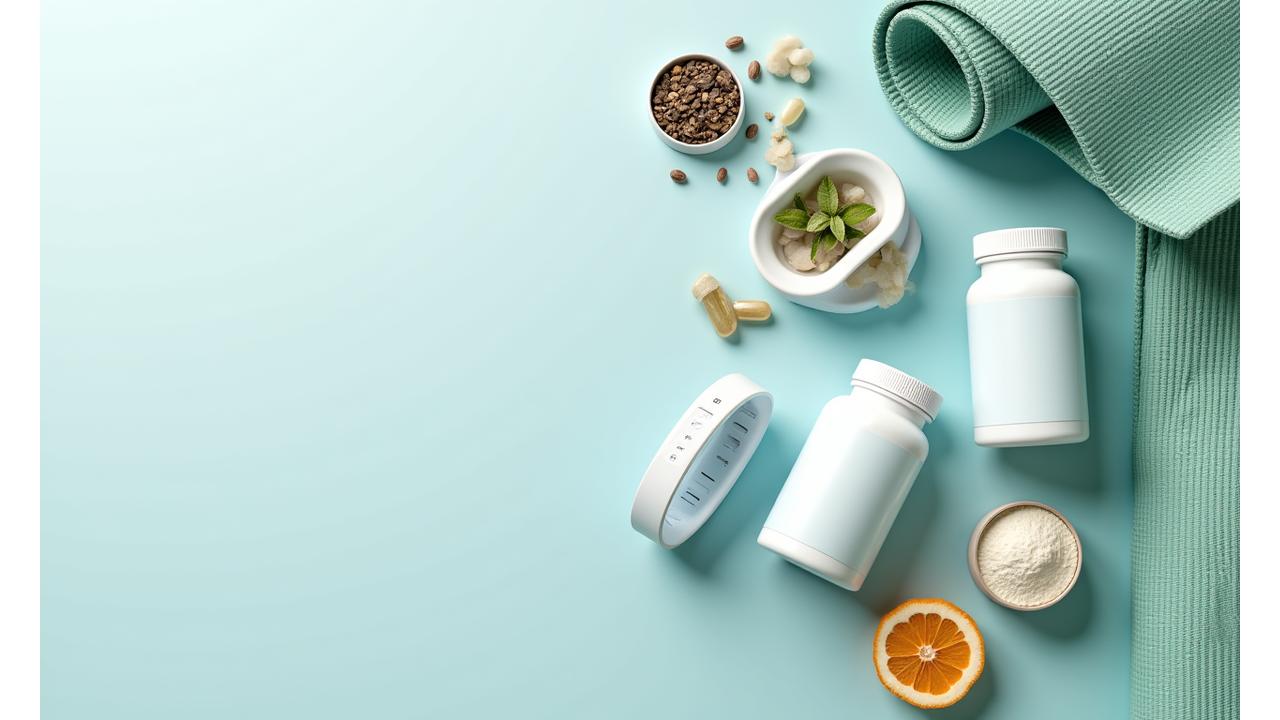Collage of diverse wellness products and supplements, signifying expert curation