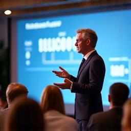 Expert answering questions in a Q&A session