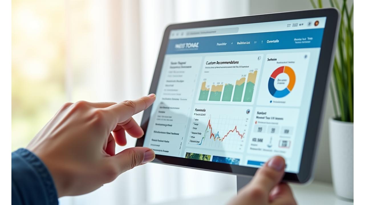 Interactive assessment interface showing diverse wellness metrics and initial personalized recommendations