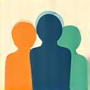 Social wellness icon with people connecting