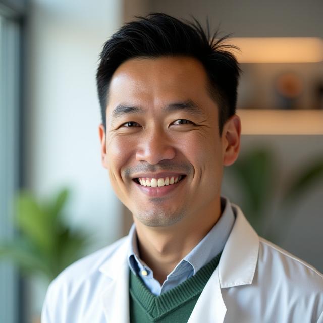 Portrait of Marc Chen, a warm and approachable male functional medicine practitioner.