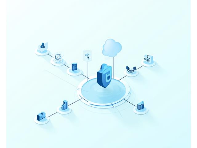 Infographic illustrating data flow with secure exchange points, icons for personalization, communication, and analytics.